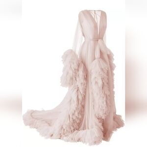 Maternity tulle dress robe for photo shoot
